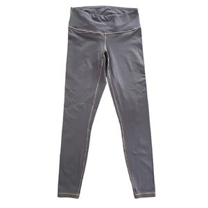 PrAna Transform Workout Leggings Women's Grayish Tan Size Small Light Stitching